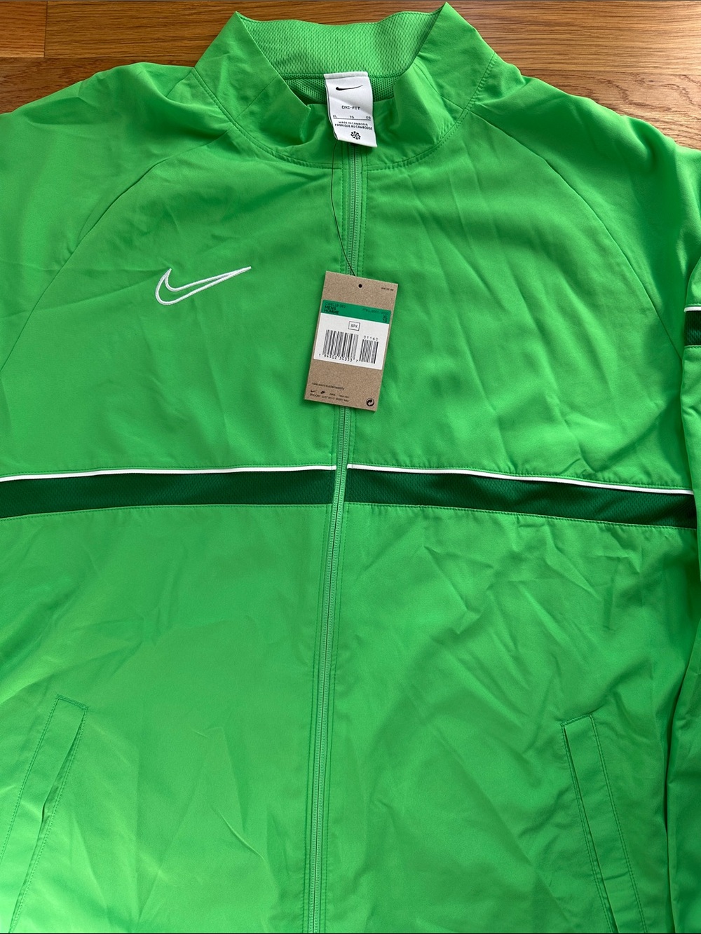 Nike Men’s  Full-Zip Windbreaker Jacket Green NWT Size XL running